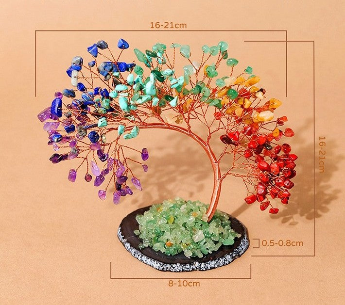 Colorful Phoenix - Tail Crystal Tree