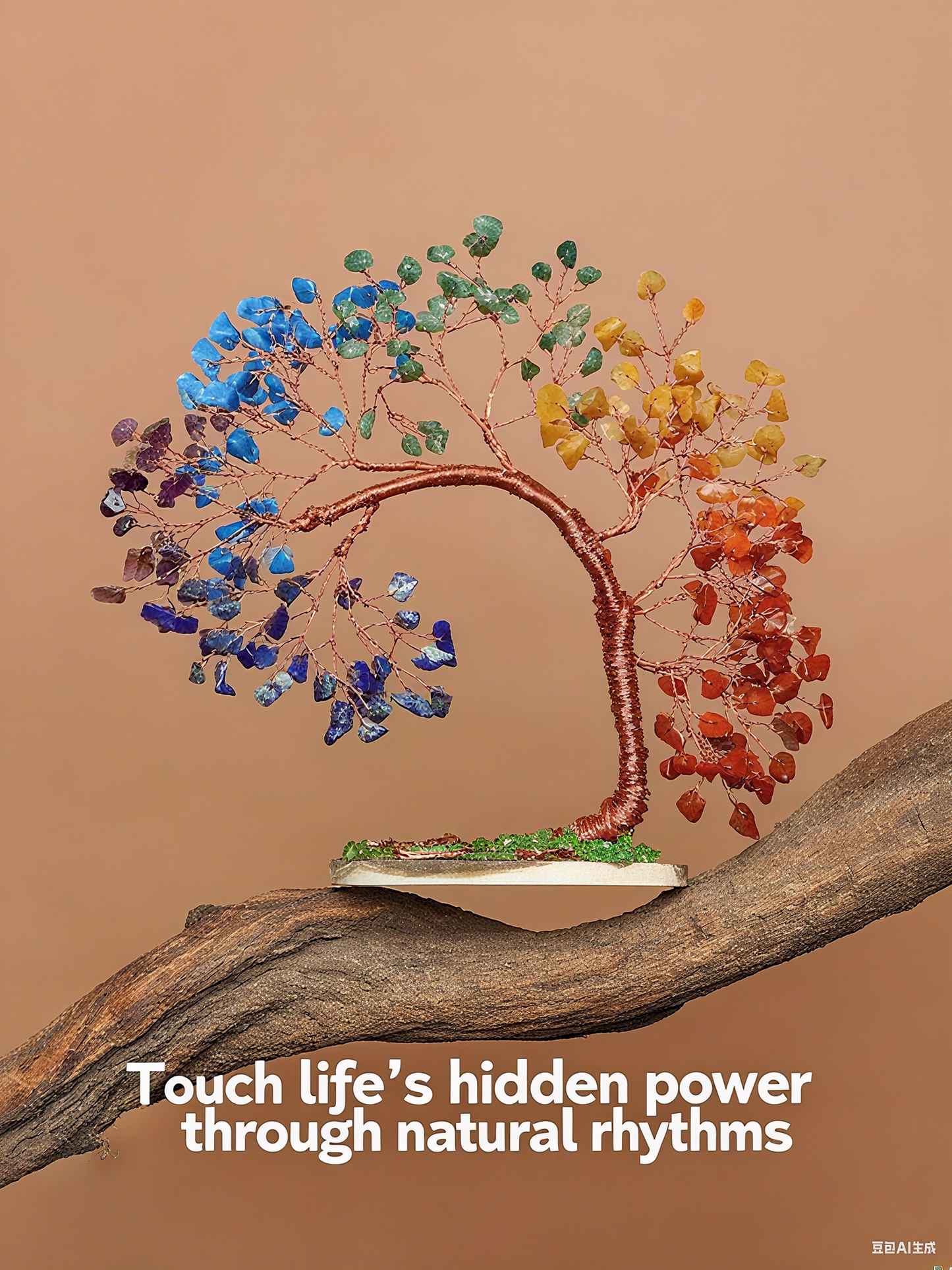 Colorful Phoenix - Tail Crystal Tree